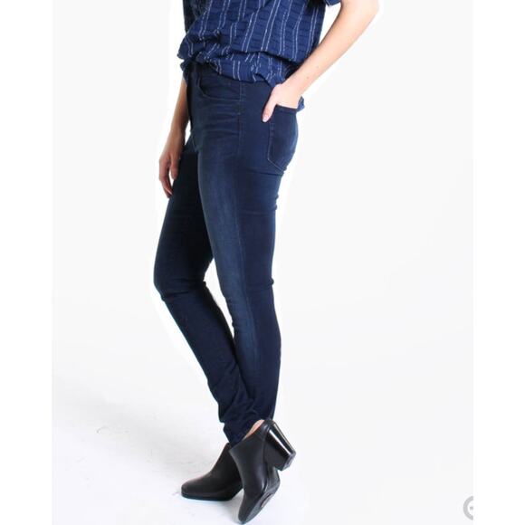 3X1 NYC Channel High Rise Skinny Leg Denim Jeans Dark Charlie Wash 25 - Picture 4 of 11